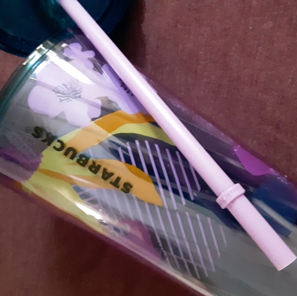 STARBUCKS LTD ED SPRING FLORAL DRINK CUP WITH STRAW! - Picture 9 of 10